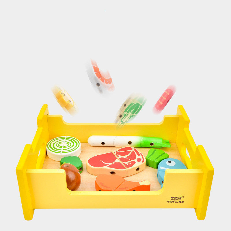Children's Wooden BBQ Toy Set: Develop Imagination & Coordination