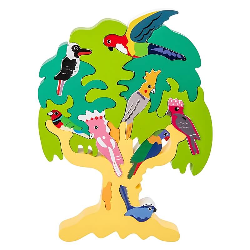 3D Wooden Bird Tree Puzzle