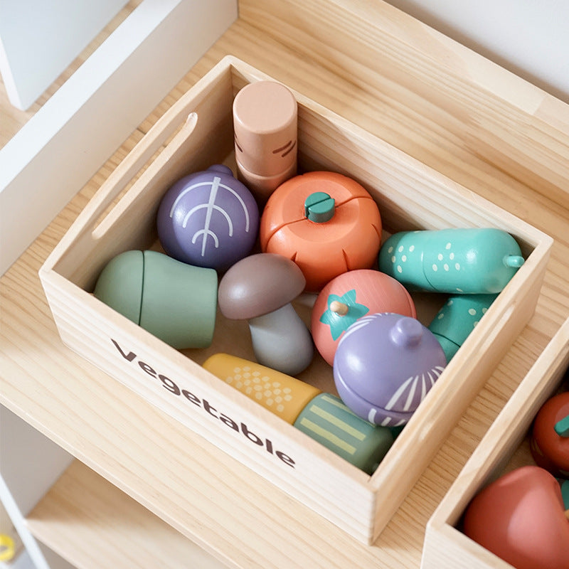 Wooden Food Cutting Set